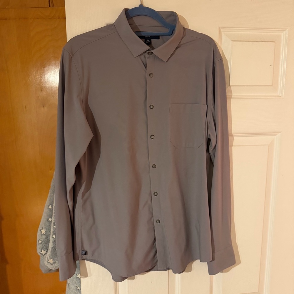Mizzen+Main Gray Dress Shirt